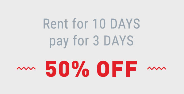 Rent 10 days pay for 3 days