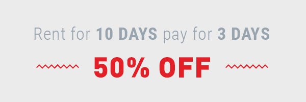Rent 10 days pay for 3 days