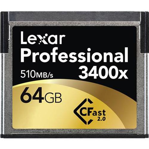 RENT Lexar 64GB Professional CFast 2.0 Memory Card