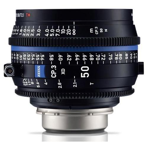 Zeiss CP.3XD 50mm プライムレンズ RENT Zeiss CP.3 XD 50mm T2.1 Compact Prime Lens for PL Mount