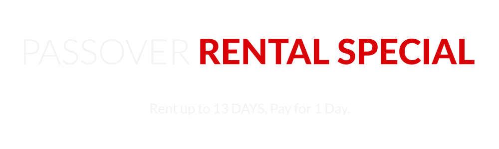Passover Rental Special